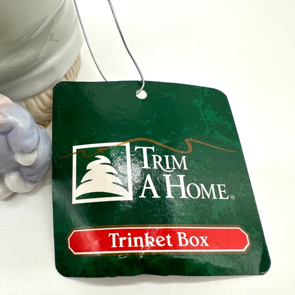 Large Teddy Bear & Toys Trinket Box Christmas Trim A Home K-Mart Vintage - Picture 11 of 14